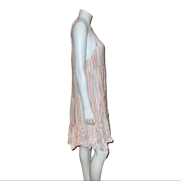 Raviya Orange Striped Square Neck Adjustable Tiered Swimsuit Cover Up Small NWT - Picture 6 of 7